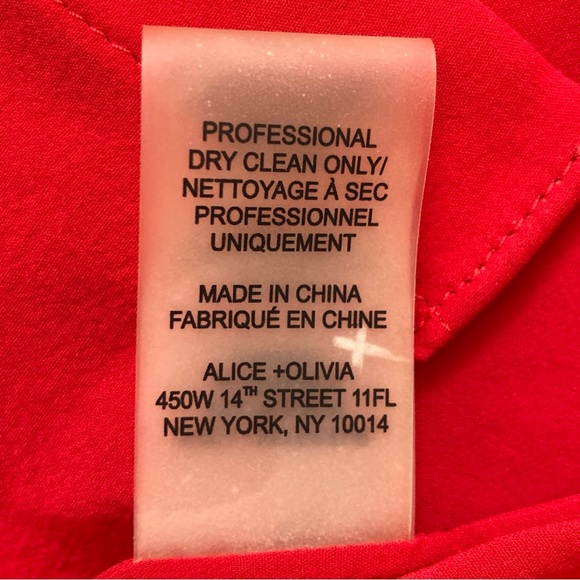 Alice & Olivia  Arie Silk Tie Neck Button Down Blouse M - Picture 11 of 12